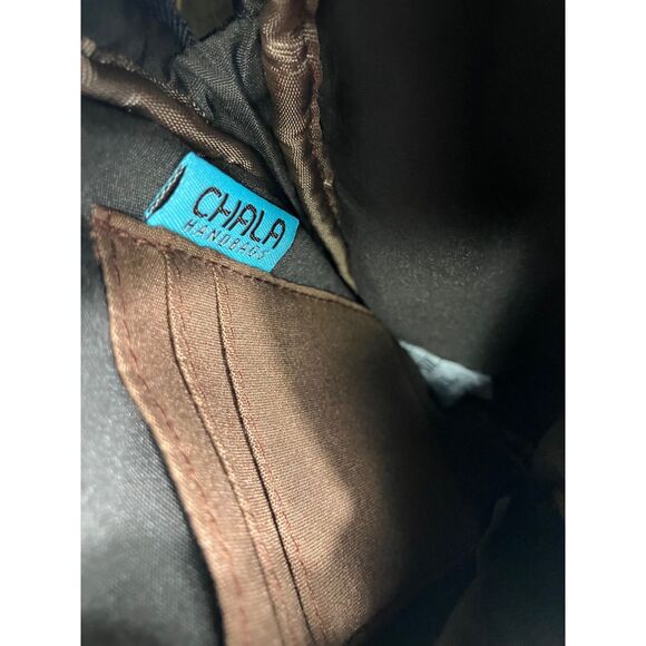 Chala Convertible Crossbody Mini Bag Blue Canvas Leather Trim - Picture 7 of 9